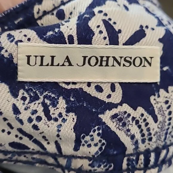 Ulla Johnson's Floral Ellis Jeans Corset-Inspired Button Fly Kick Flare Size 6 - Picture 10 of 14